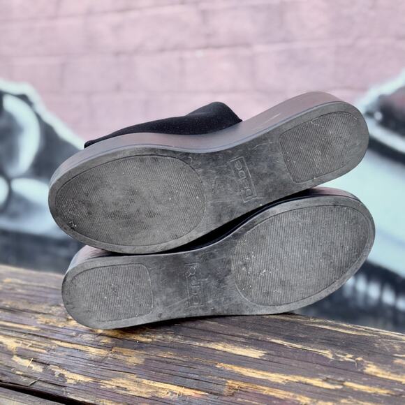 Y2K Bebe Black Platform Slides Size 10 - Picture 5 of 5